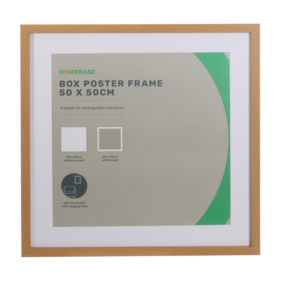 Box Poster Frame - 50x50cm - Oak