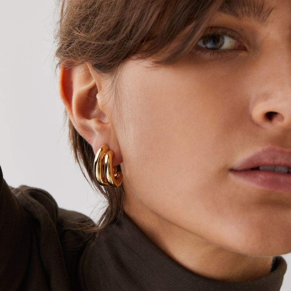 Jenny Bird Florence Gold-Plated Hoop Earrings