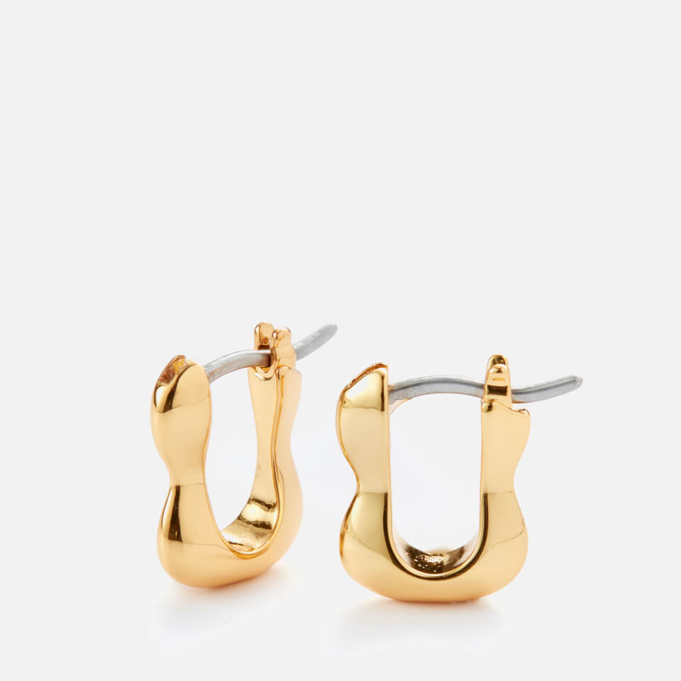 Jenny Bird Squiggle 14K Gold-Plated Huggie Earrings