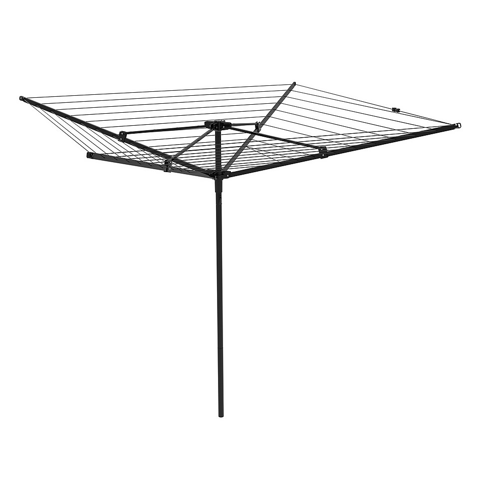 Outdoor Rotary Airer Washing Line Bundle - 40m - Black