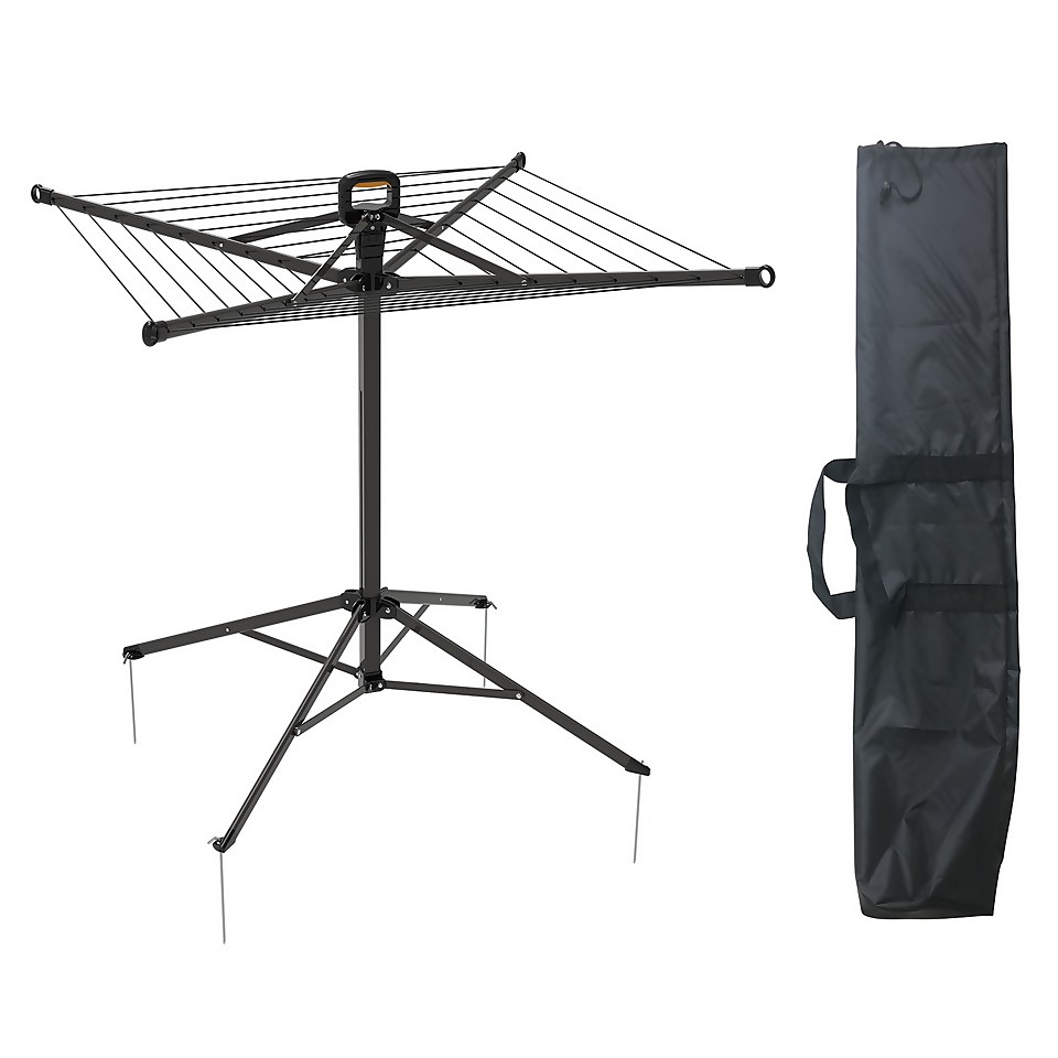 Portable Indoor/Outdoor Airer Washing Line - Anthracite