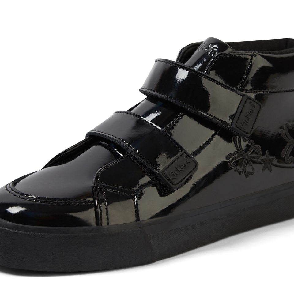 Junior Girls Tovni Hi Vel Stardust Patent Leather Black