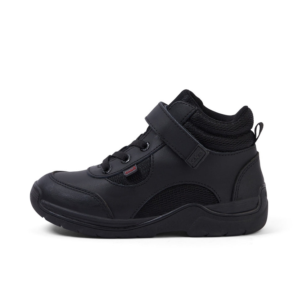 Junior Boys Stomper Hi Leather Black