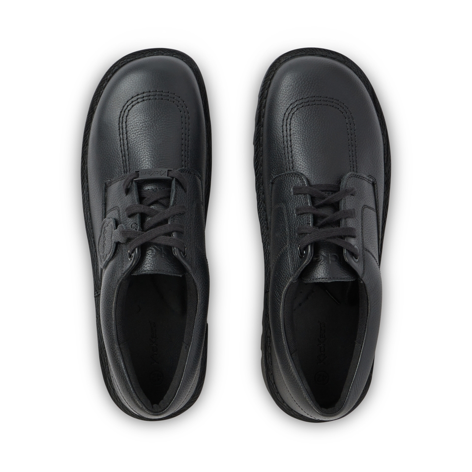 Adult Unisex Kick Shoe Tumble Leather Black