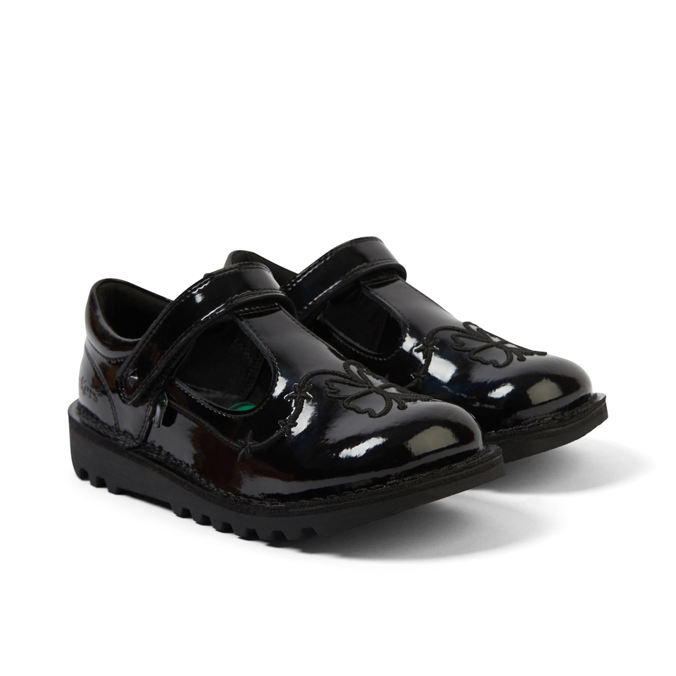 Junior Girls Kick T Stardust Patent Leather Black