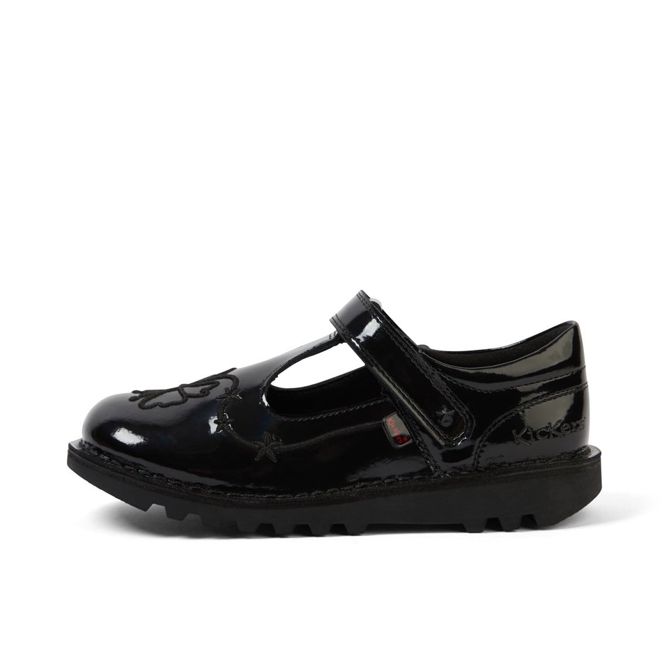 Junior Girls Kick T Stardust Patent Leather Black