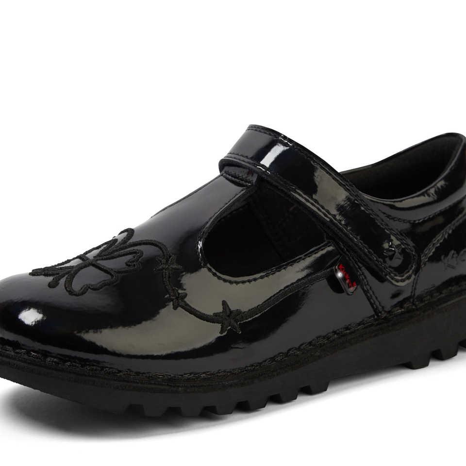 Junior Girls Kick T Stardust Patent Leather Black