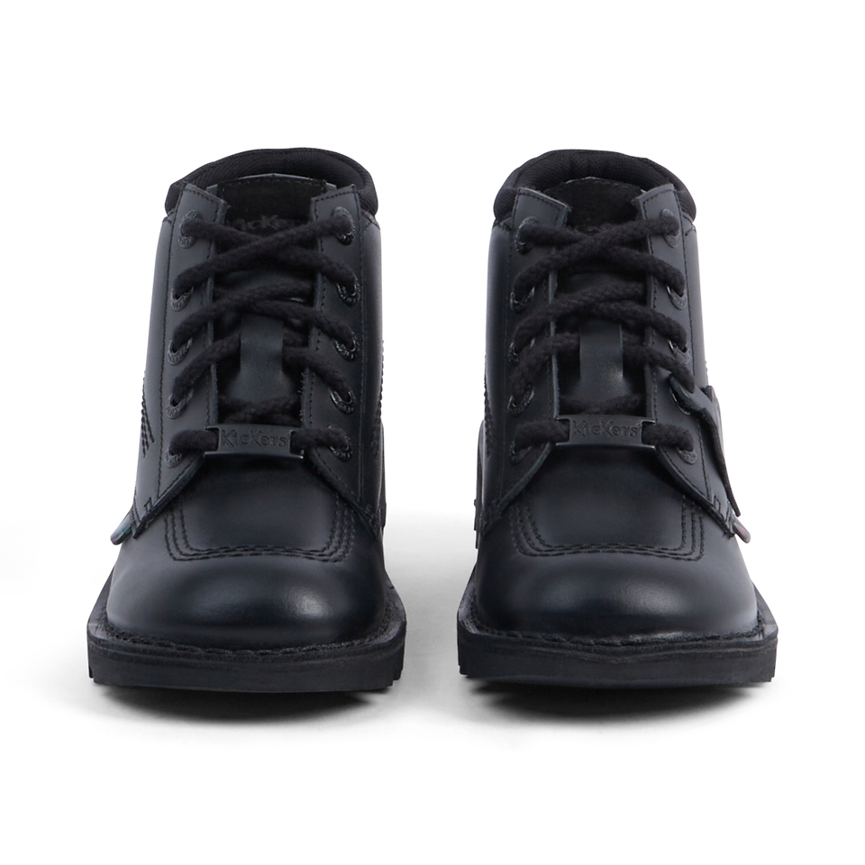 Youth Unisex Kick Hi Mix Mesh Leather Black