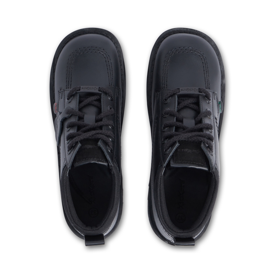 Youth Unisex Kick Hi Mix Mesh Leather Black