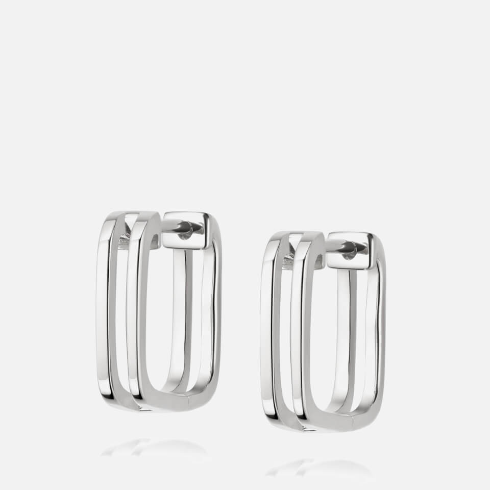 Daisy London Rupi Sterling Silver Huggie Hoop Earrings