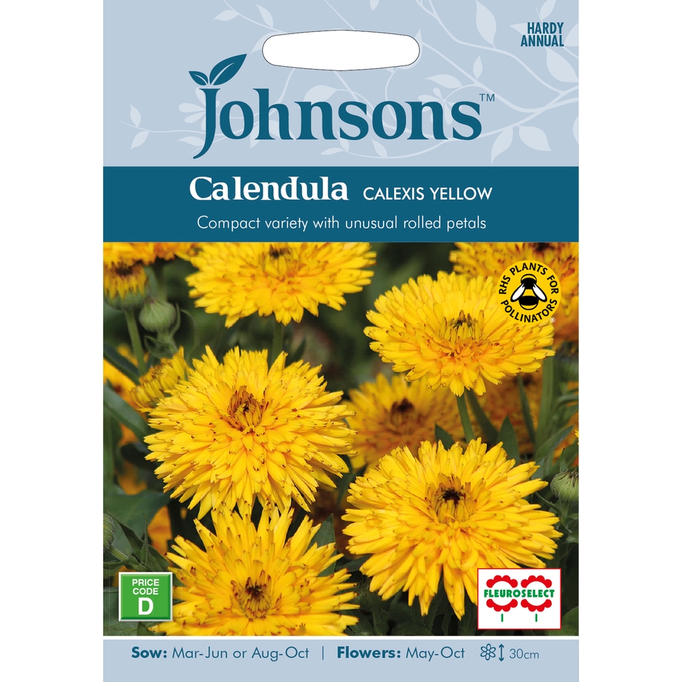 Johnsons Calendula Seeds - Calexis Yellow