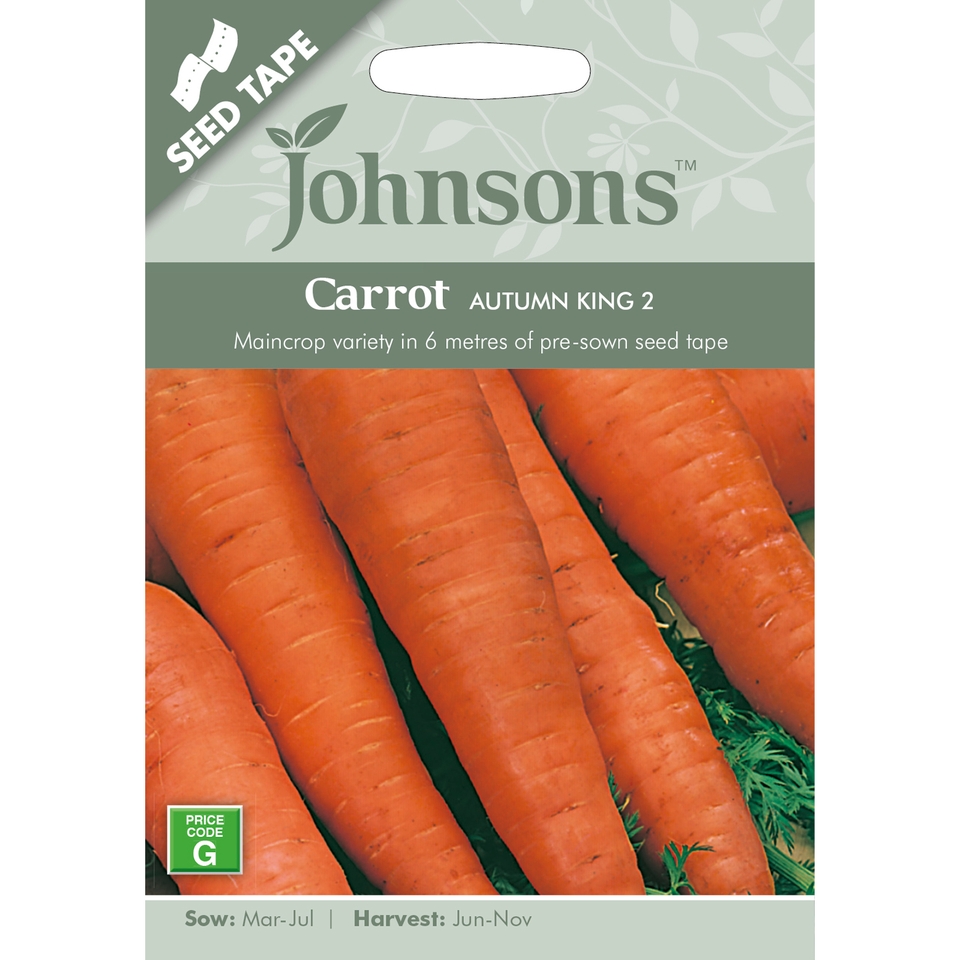 Johnsons Tape Carrot Seeds - Autumn King 2