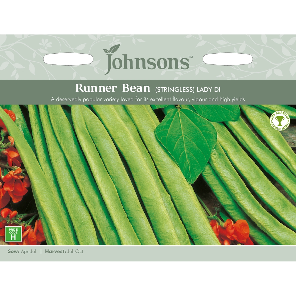 Johnsons Runner Bean Seeds - Lady Di Stringless
