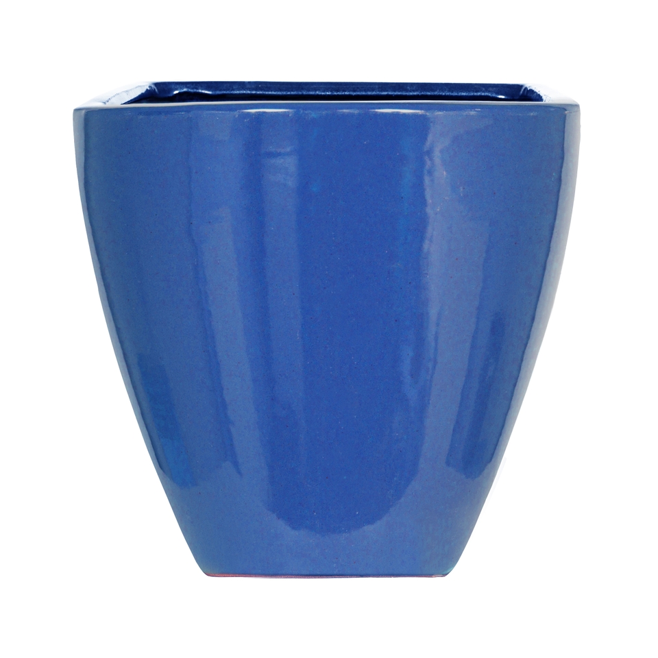 Chiswick Square Plant Pot - Imperial Blue - 27cm