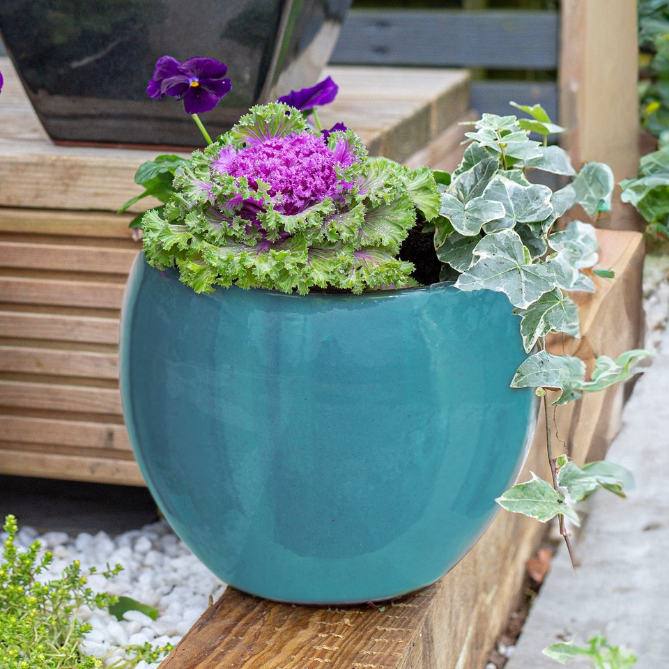 Chiswick Moon Plant Pot - Green - 18cm