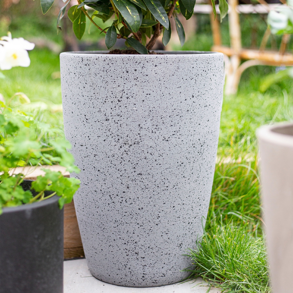 Sierra Tall Plant Pot - Grey - 31cm