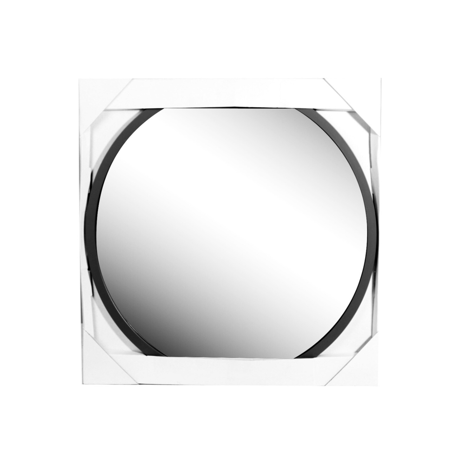 Round Mirror - Black - 50cm