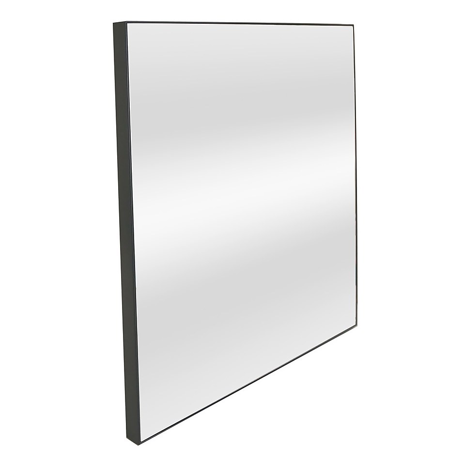 Grey Square Mirror - 55cm