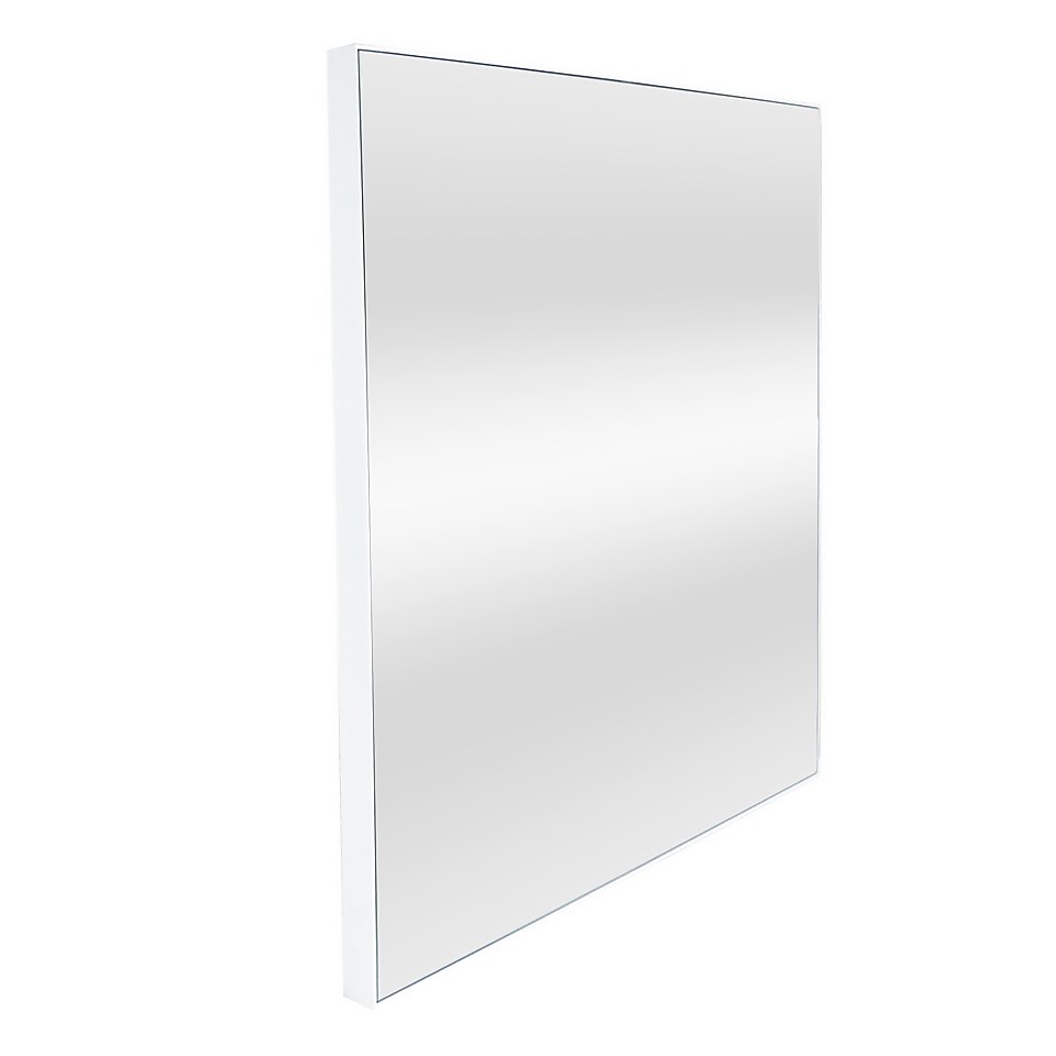 White Square Mirror - 55cm