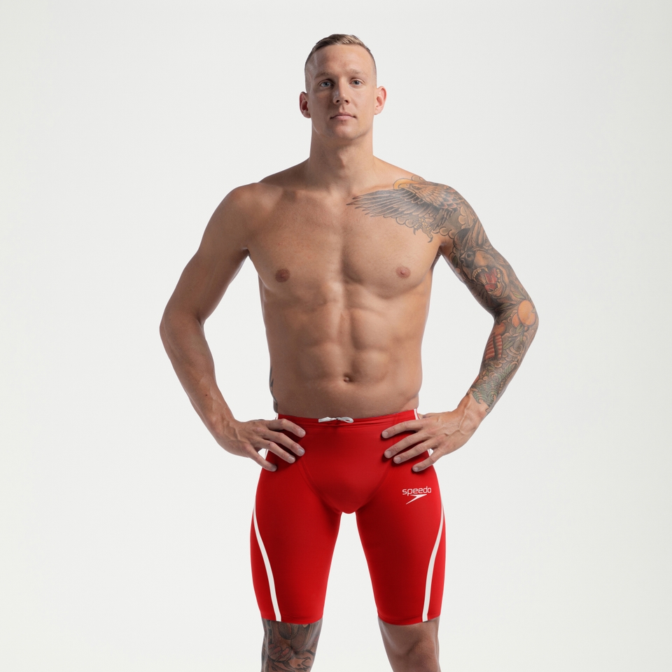 Fastskin LZR Pure Intent 2.0 Hochtaillierte Schwimmhose für Herren Rot/Weiß