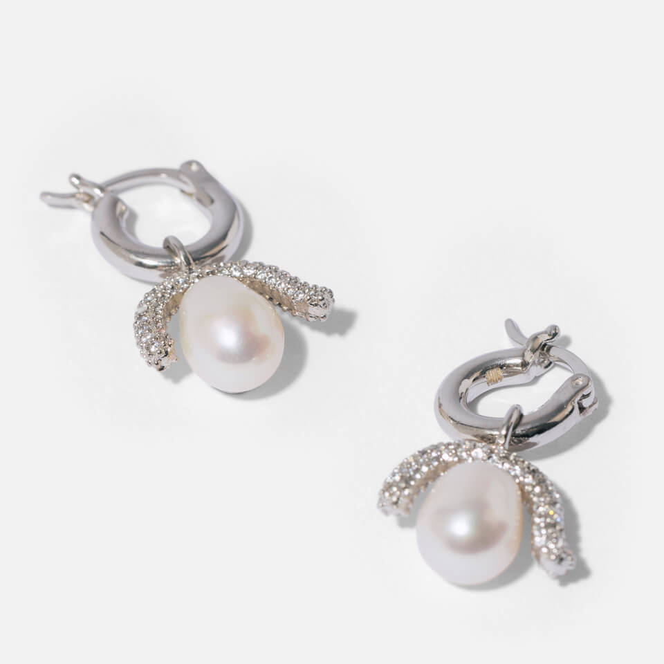 Pearl Octopuss.y Baby Paris Freshwater Pearl Silver-Plated Drop Earrings