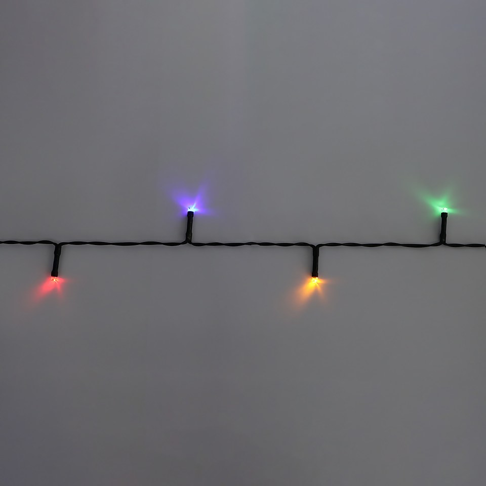 100 Multicoloured LED Solar String Lights
