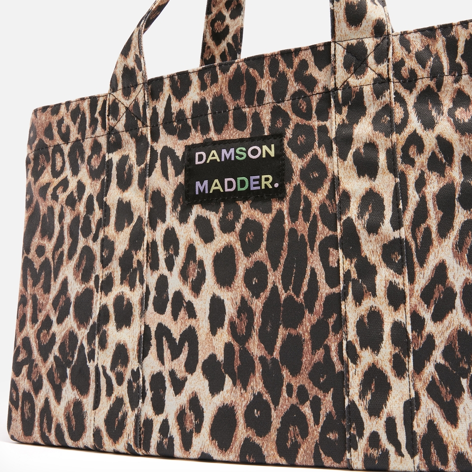 Damson Madder Leopard-Print Canvas Tote Bag