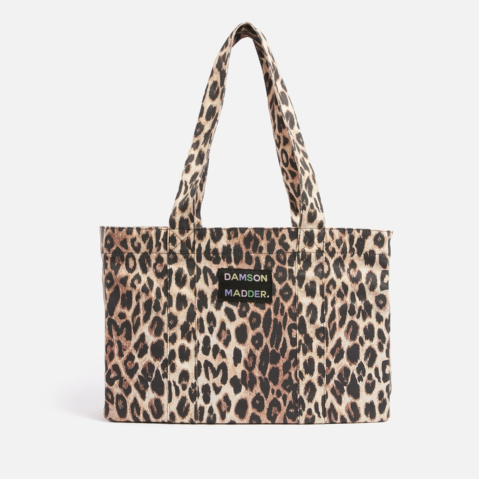 Damson Madder Leopard-Print Canvas Tote Bag