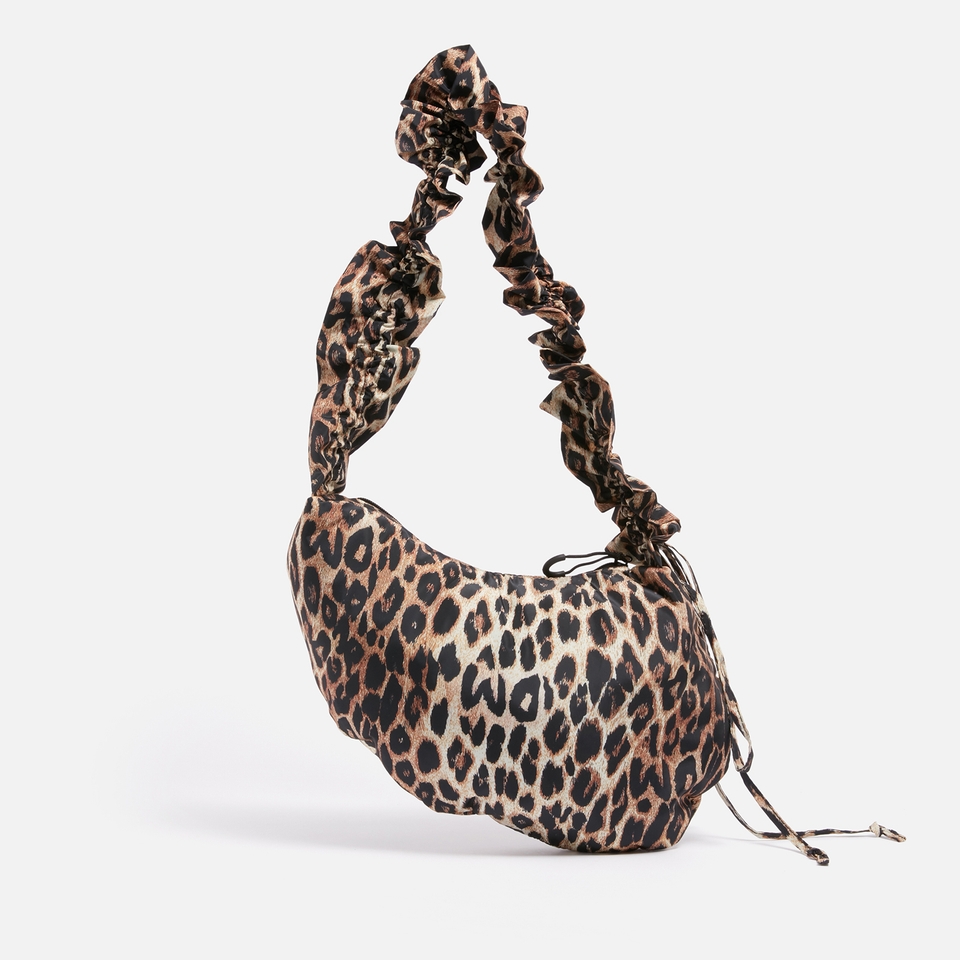 Damson Madder Kidney Leopard-Print Shell Bag