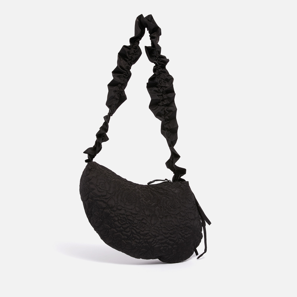 Damson Madder Kidney Embroidered Shell Bag
