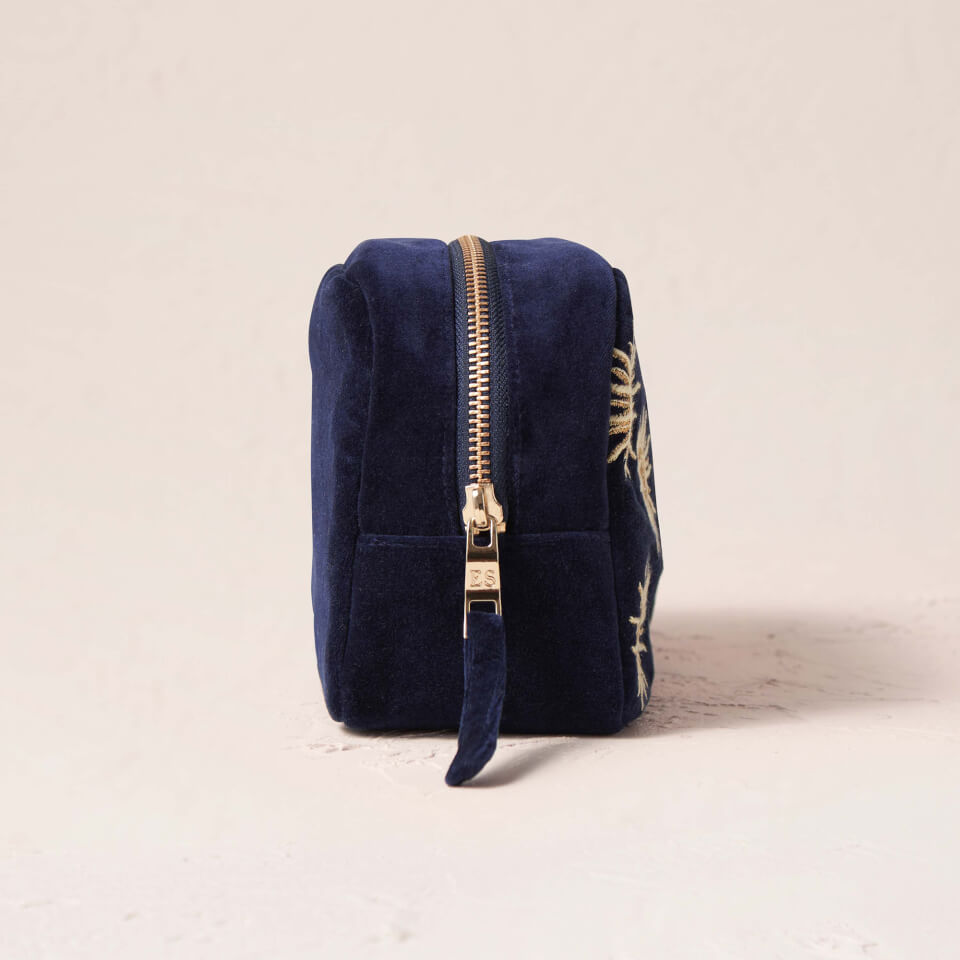 Navy best sale velvet bag