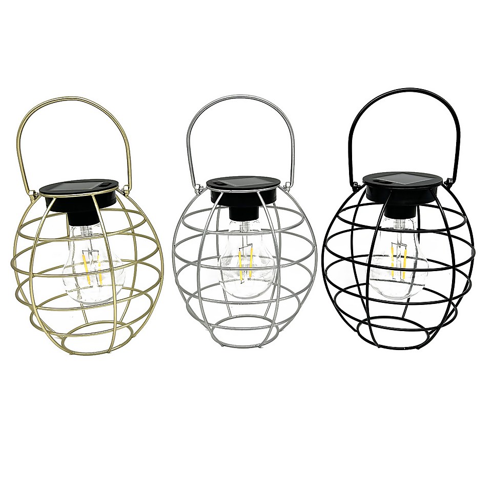 The Solar Company Cage Lantern Light (Assorted Colours)