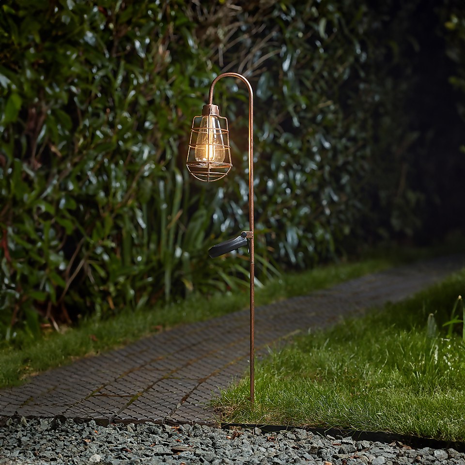 The Solar Company Bronze Cage Stake Light