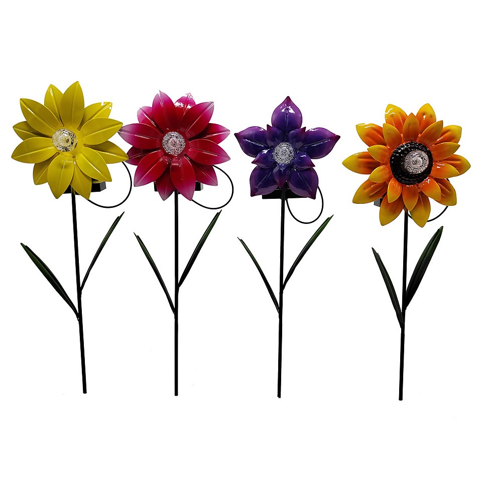 The Solar Company Mini Flower Stake Lights (Assorted Colours)