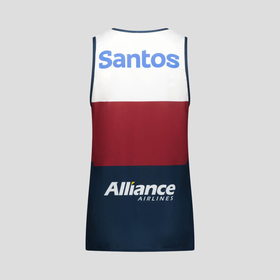 MENS QLD REDS TRAINING SINGLET WHITE