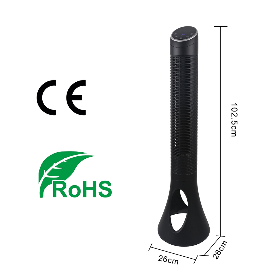 Homebase 40 Inch Tower Fan with Remote Control Black Homebase