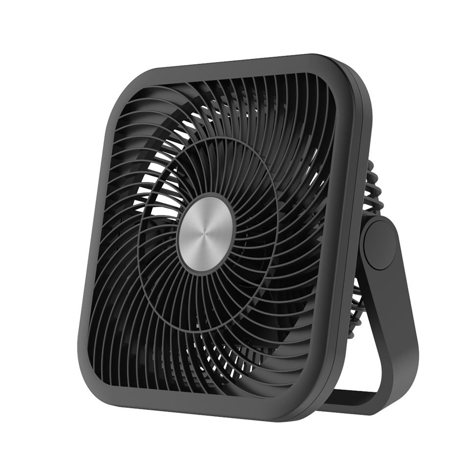 Homebase 8 inch Rechargeable Multifunction Fan with 3 Speed Settings Black Homebase