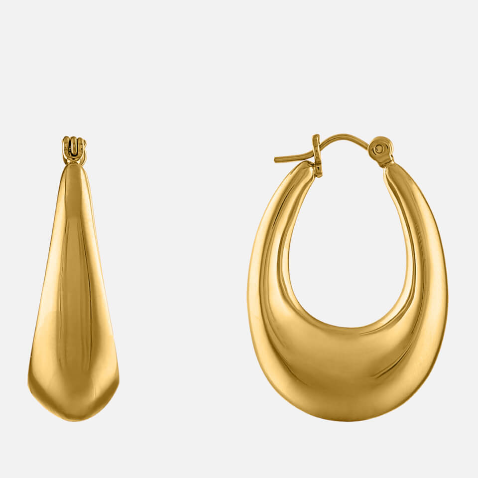Oma The Label Vår 18 Karat Gold-Plated Hoop Earrings