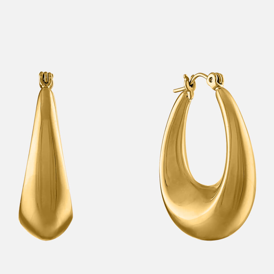 Oma The Label Vår 18 Karat Gold-Plated Hoop Earrings