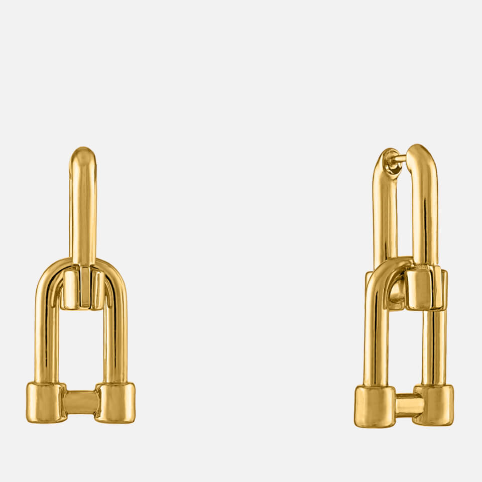 Oma The Label The Zoë Cylinder Drop 18 Karat Gold-Plated Earrings