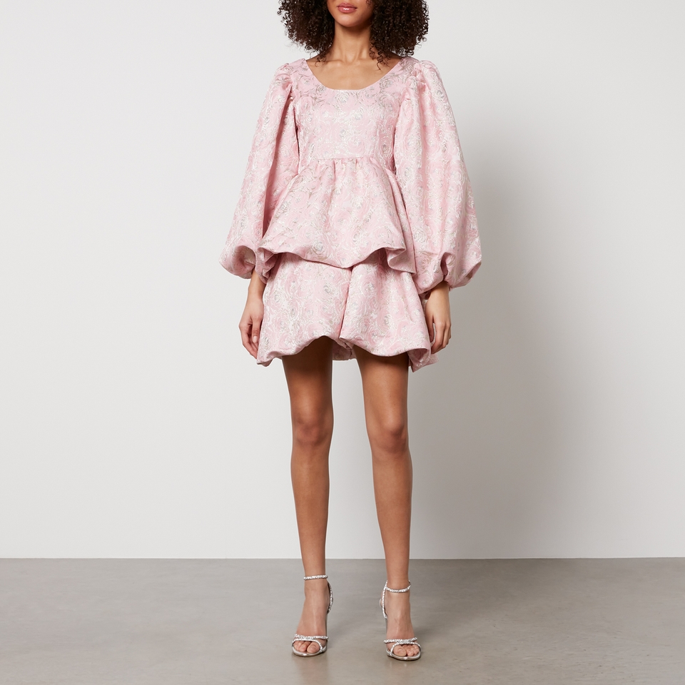 Sister Jane Dream Watercolour Floral-Jacquard Mini Dress - M