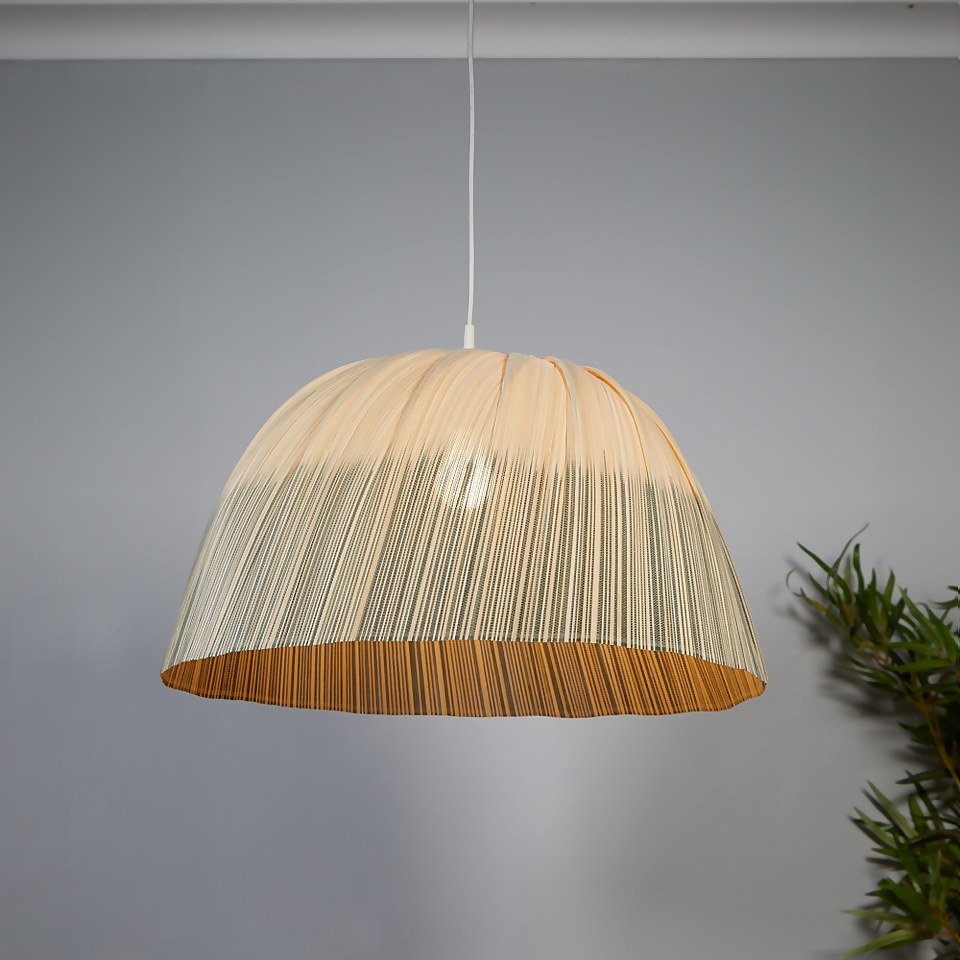Ombre Stripe 58cm Easy-Fit Shade - Bamboo