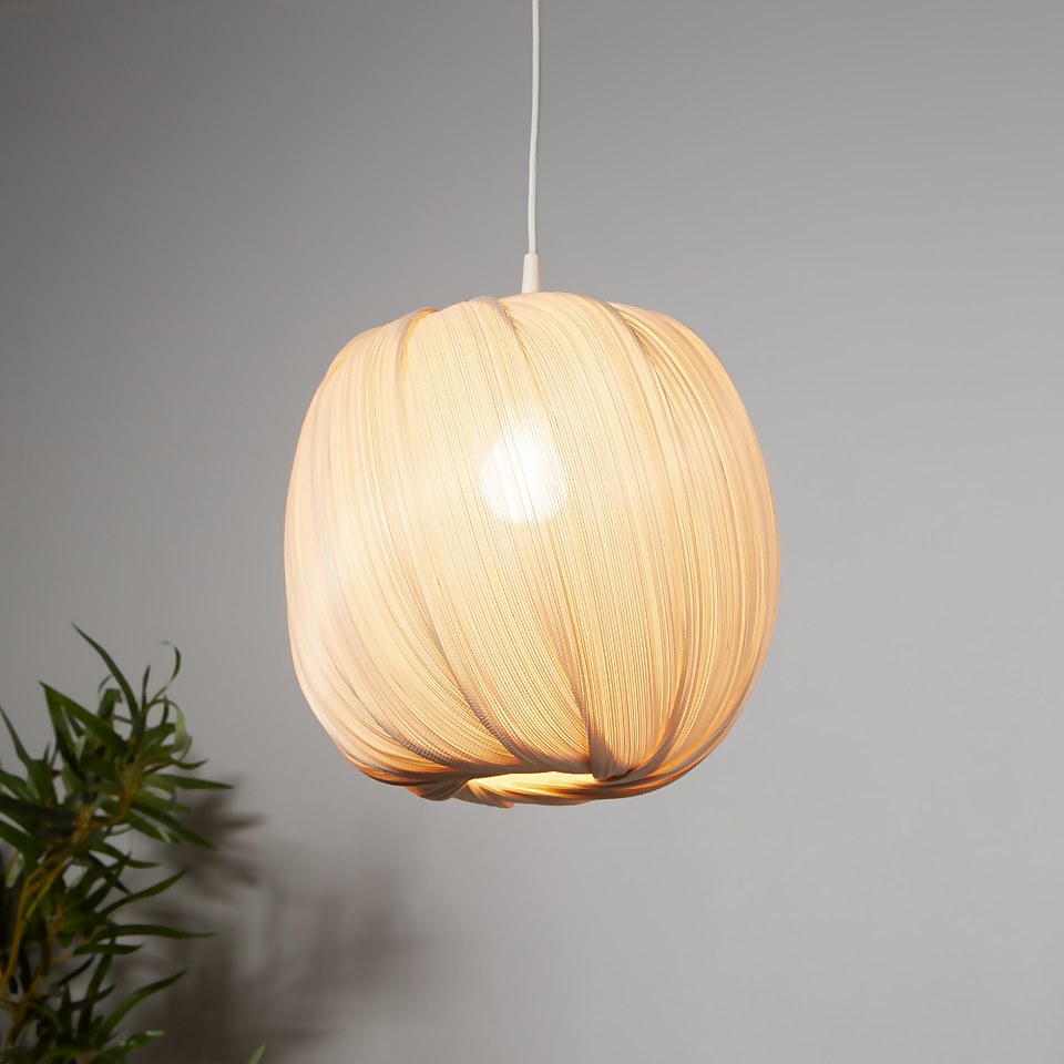 Round Natural 30cm Easy Fit Shade - Bamboo