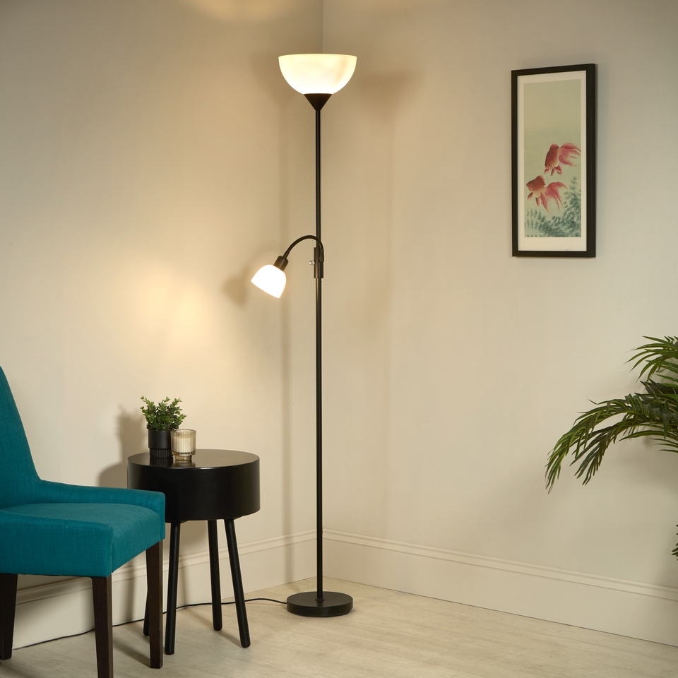 Black Homebase Floor lamps Lighting deals Lighting Deals Lamps Shades and Wall Ceiling Lights Homebase