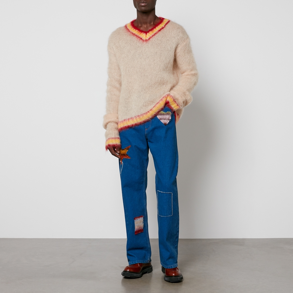 Marni V-Neck Mohair-Blend Jumper - IT 50/L | Coggles