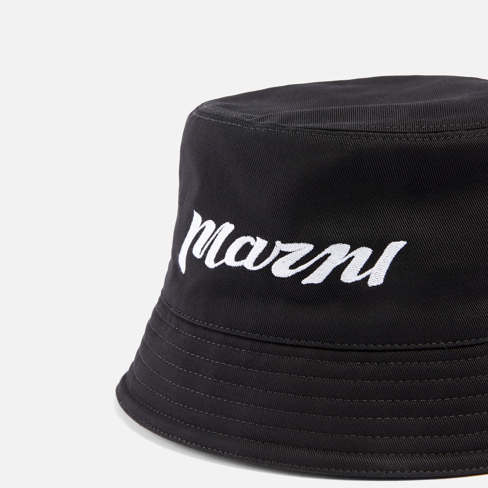Marni Logo Cotton-Twill Bucket Hat