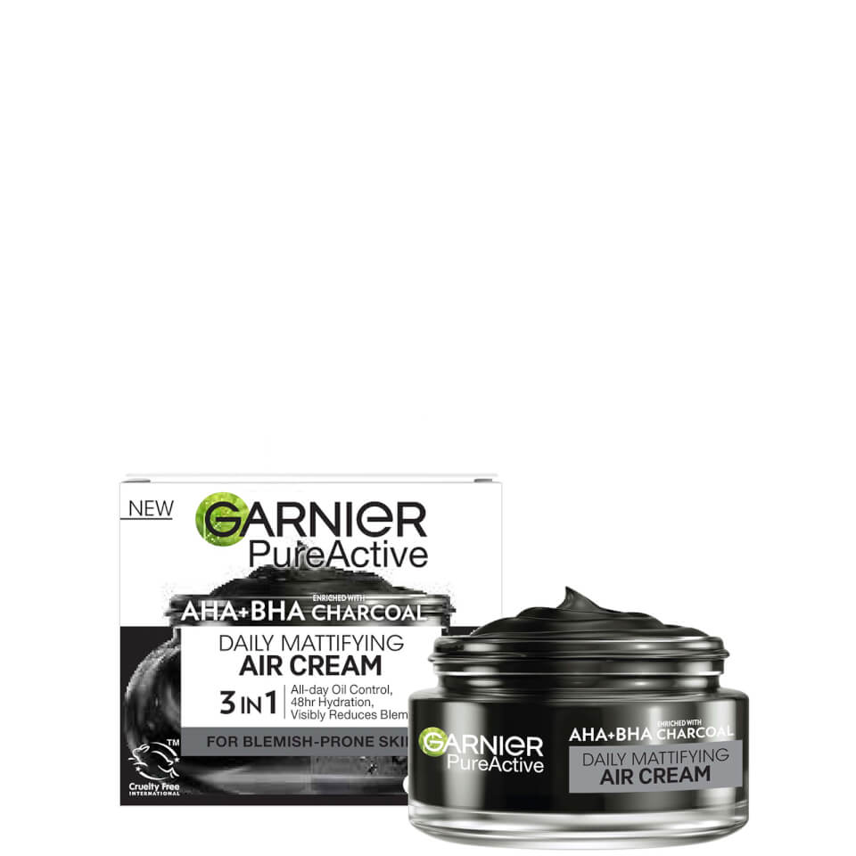 Garnier Pure Active AHA+BHA Charcoal Daily Mattifying Air Cream 50ml