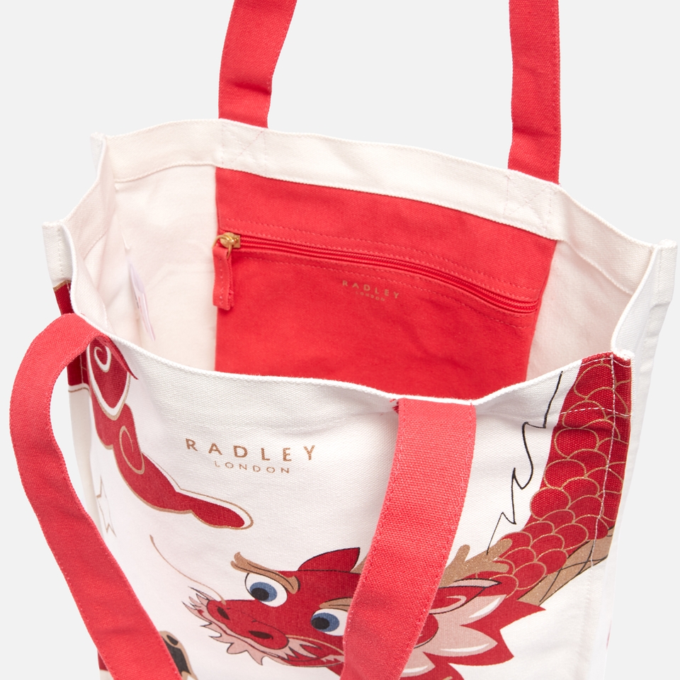 Radley Lunar New Year Medium Cotton-Canvas Tote Bag