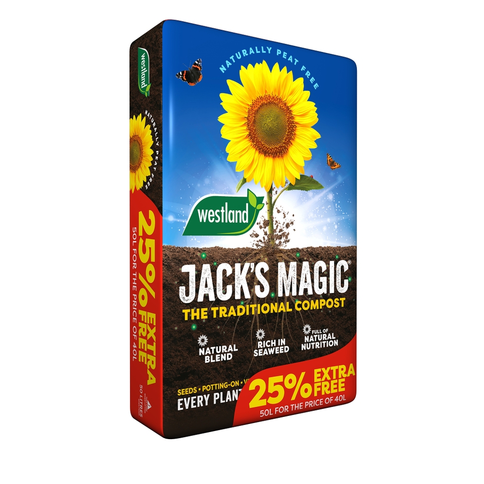Jack's Magic Peat Free All-Purpose Compost - 40L (+ 25% Extra Free)
