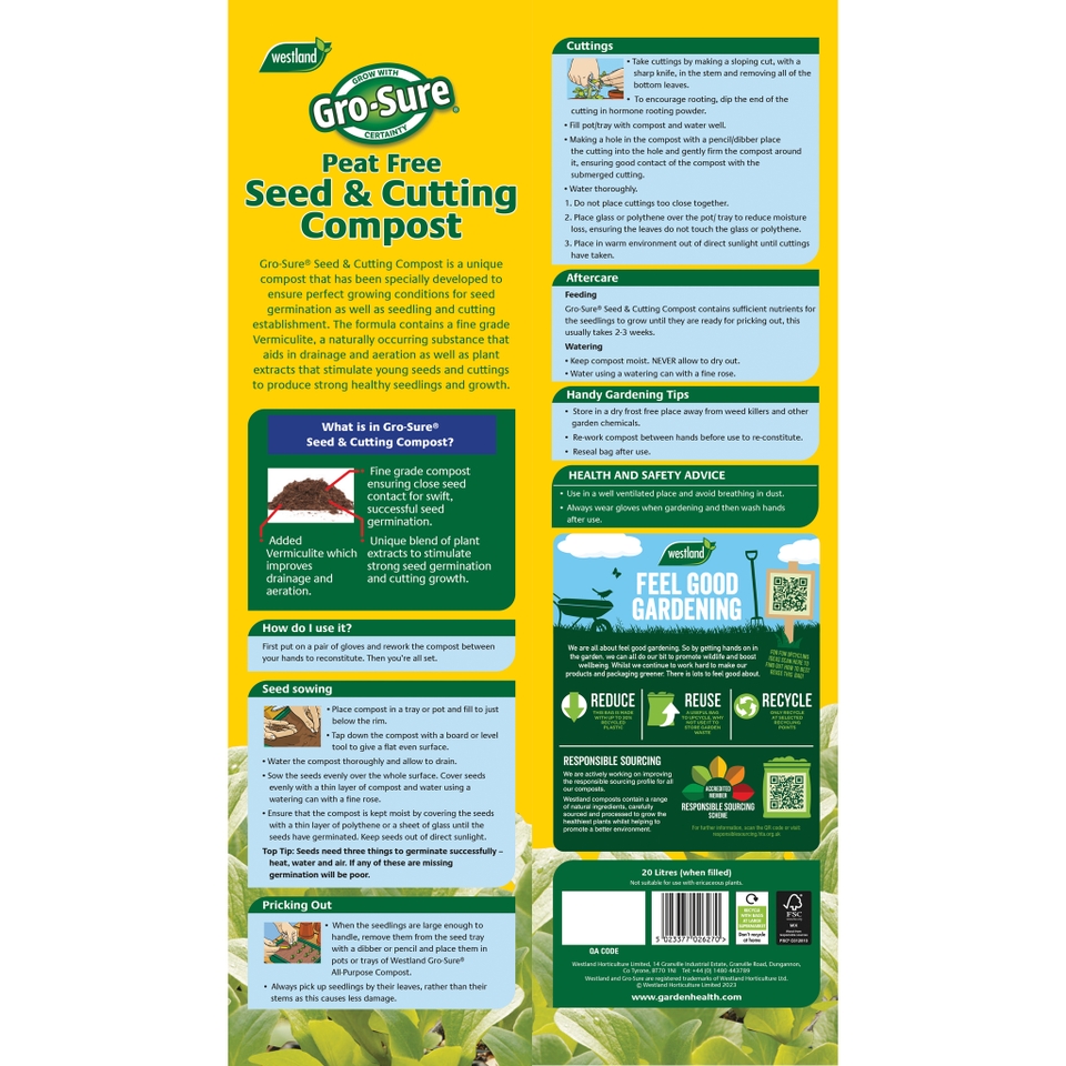 Gro-Sure® Seed & Cutting Compost - 20L